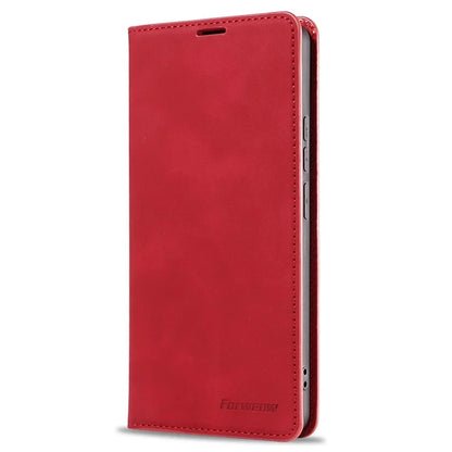 FORWENW For Xiaomi Redmi Note 13 Pro 4G / Poco M6 Pro 4G Case Rubberized Edge PU Leather Phone Cover