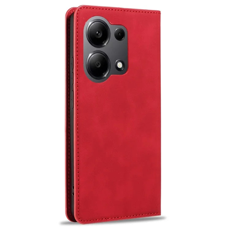 FORWENW For Xiaomi Redmi Note 13 Pro 4G / Poco M6 Pro 4G Case Rubberized Edge PU Leather Phone Cover