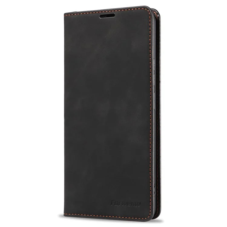 FORWENW For Xiaomi Redmi Note 13 Pro 4G / Poco M6 Pro 4G Case Rubberized Edge PU Leather Phone Cover