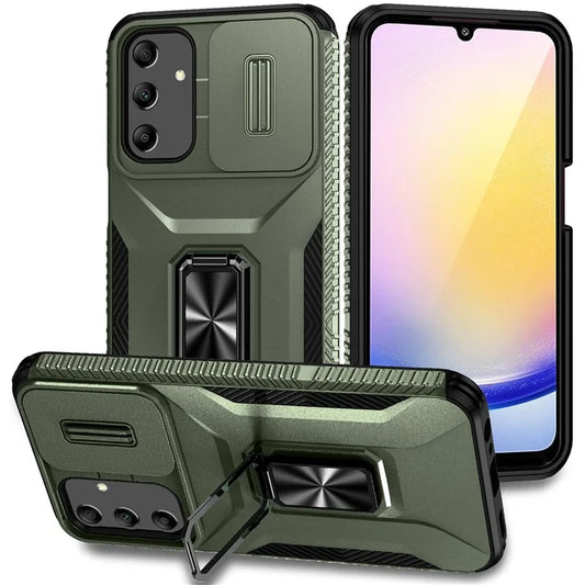 For Samsung Galaxy A25 5G (Global) (161.0 X 76.5 X 8.3mm) Case TPU+PC Ring Kickstand Phone Cover