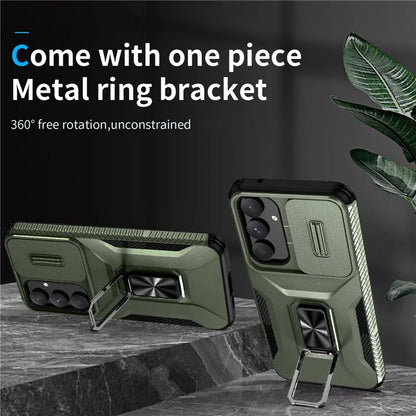 For Samsung Galaxy A55 5G Case TPU+PC Camera Lens Protection Kickstand Phone Cover