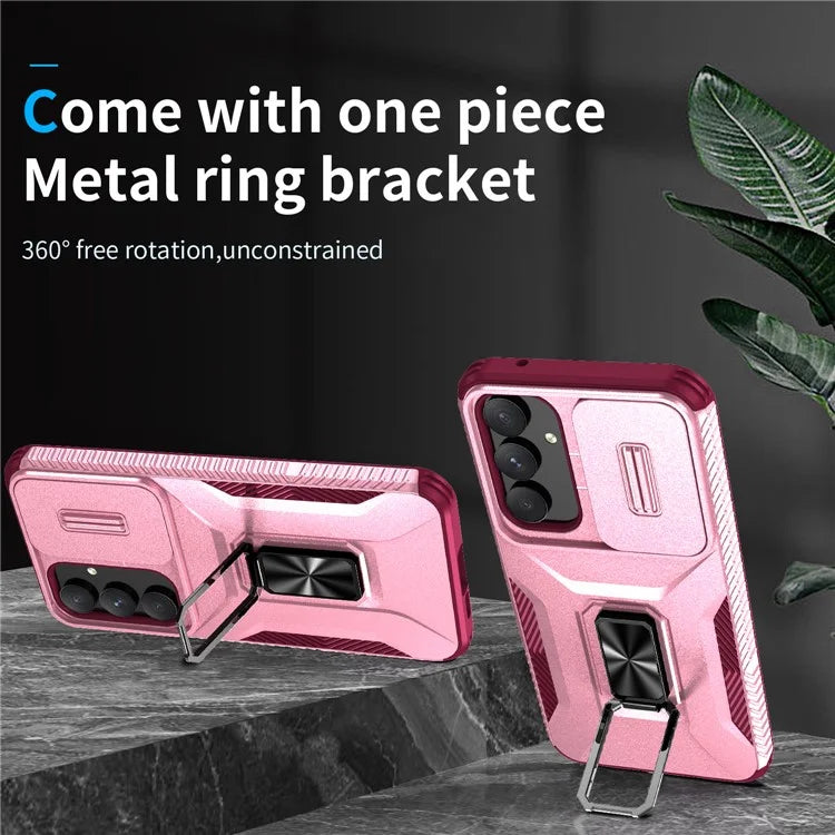 For Samsung Galaxy A55 5G Case TPU+PC Camera Lens Protection Kickstand Phone Cover