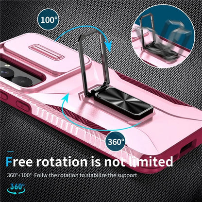 For Samsung Galaxy A55 5G Case TPU+PC Camera Lens Protection Kickstand Phone Cover