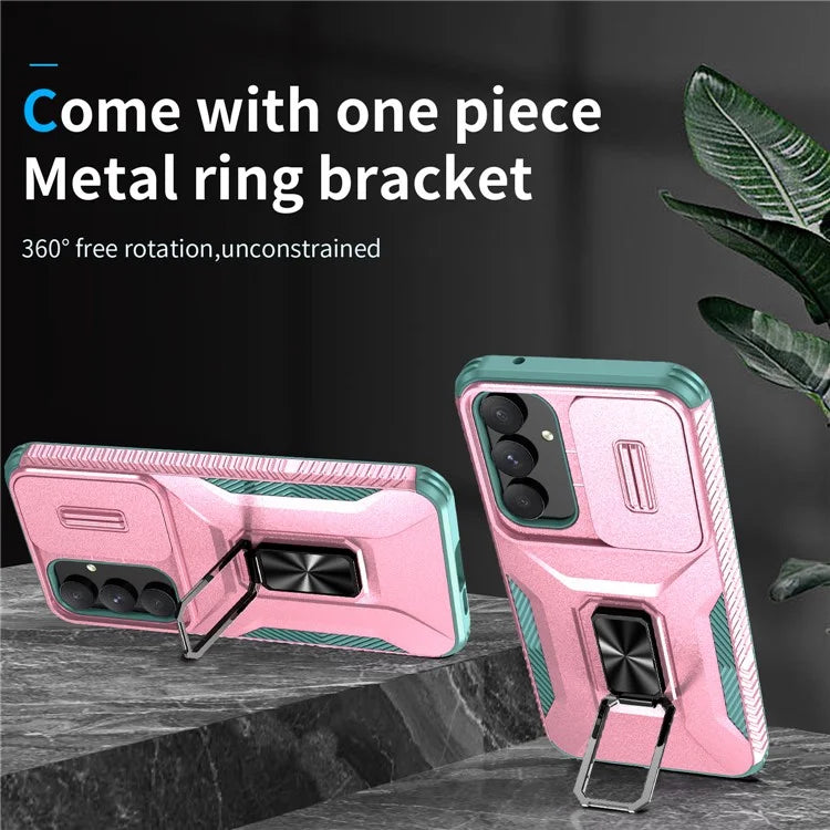 For Samsung Galaxy A55 5G Case TPU+PC Camera Lens Protection Kickstand Phone Cover