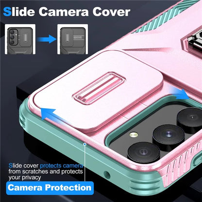 For Samsung Galaxy A55 5G Case TPU+PC Camera Lens Protection Kickstand Phone Cover
