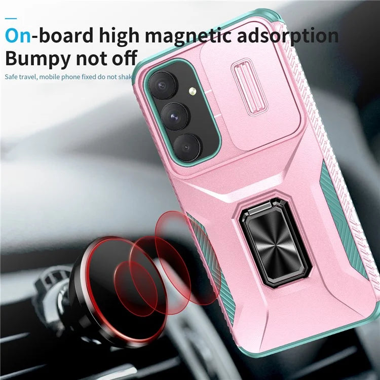 For Samsung Galaxy A55 5G Case TPU+PC Camera Lens Protection Kickstand Phone Cover