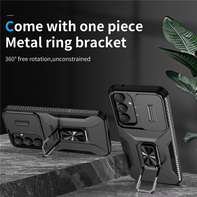 For Samsung Galaxy A55 5G Case TPU+PC Camera Lens Protection Kickstand Phone Cover