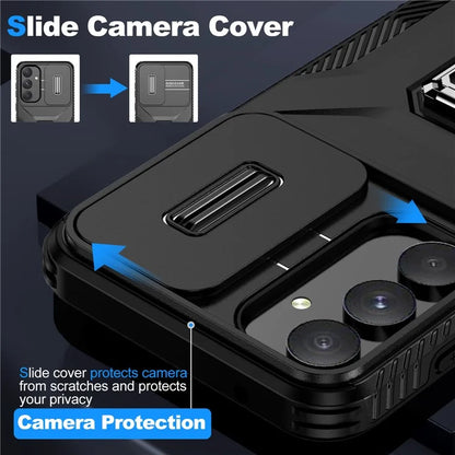For Samsung Galaxy A55 5G Case TPU+PC Camera Lens Protection Kickstand Phone Cover
