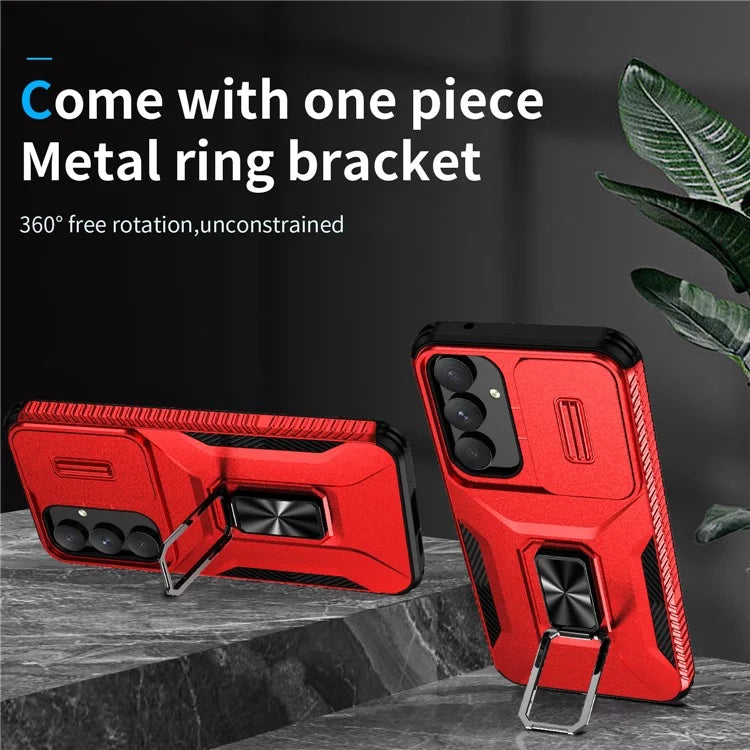 For Samsung Galaxy A55 5G Case TPU+PC Camera Lens Protection Kickstand Phone Cover