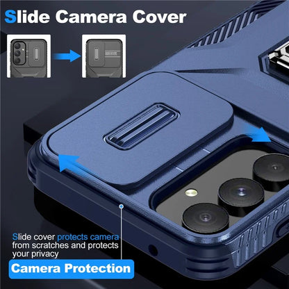 For Samsung Galaxy A55 5G Case TPU+PC Camera Lens Protection Kickstand Phone Cover