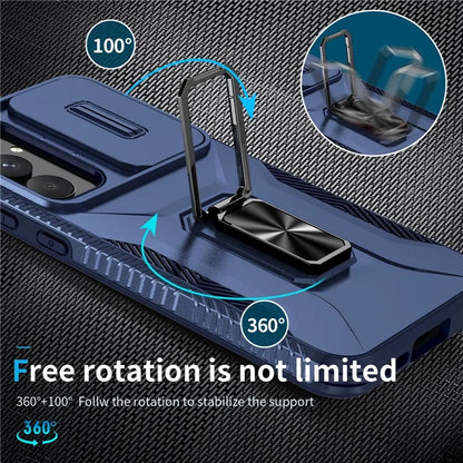 For Samsung Galaxy A55 5G Case TPU+PC Camera Lens Protection Kickstand Phone Cover