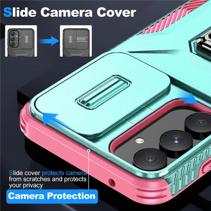 For Samsung Galaxy A55 5G Case TPU+PC Camera Lens Protection Kickstand Phone Cover