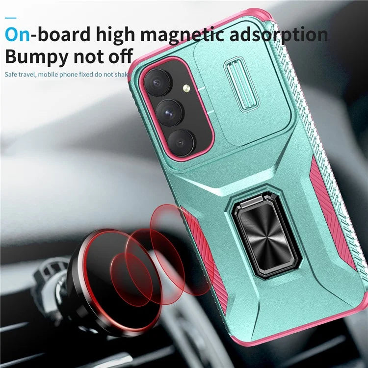 For Samsung Galaxy A55 5G Case TPU+PC Camera Lens Protection Kickstand Phone Cover