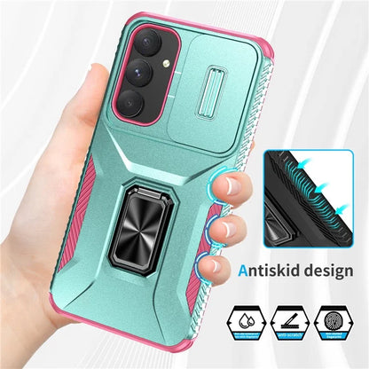 For Samsung Galaxy A55 5G Case TPU+PC Camera Lens Protection Kickstand Phone Cover