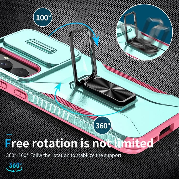 For Samsung Galaxy A55 5G Case TPU+PC Camera Lens Protection Kickstand Phone Cover