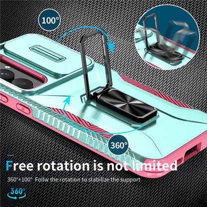 For Samsung Galaxy A55 5G Case TPU+PC Camera Lens Protection Kickstand Phone Cover