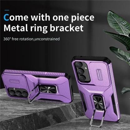 For Samsung Galaxy A55 5G Case TPU+PC Camera Lens Protection Kickstand Phone Cover