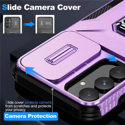 For Samsung Galaxy A55 5G Case TPU+PC Camera Lens Protection Kickstand Phone Cover