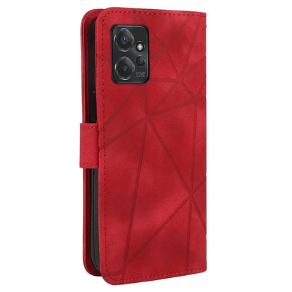 For Motorola Moto G 5G (2023) Phone Case Skin-Touch Lines Imprint Leather Flip Cover with Strap