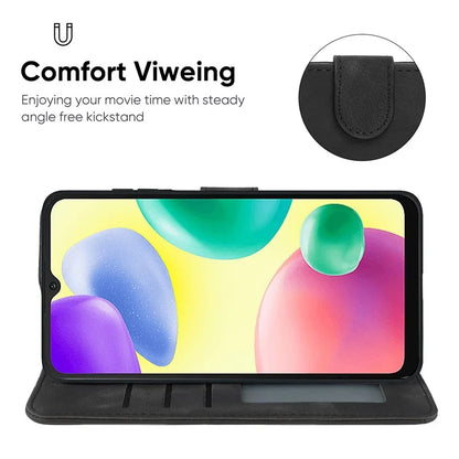 For Xiaomi Redmi 9C / 9C NFC / 10A Case Wallet Line Pattern Skin-Friendly Leather Cover