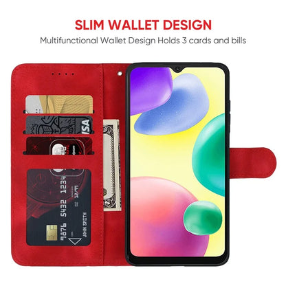For Xiaomi Redmi 9C / 9C NFC / 10A Case Wallet Line Pattern Skin-Friendly Leather Cover