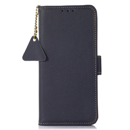 TJ For iPhone 16 Pro Case Genuine Cow Leather Phone Cover with RFID Blocking Wallet
