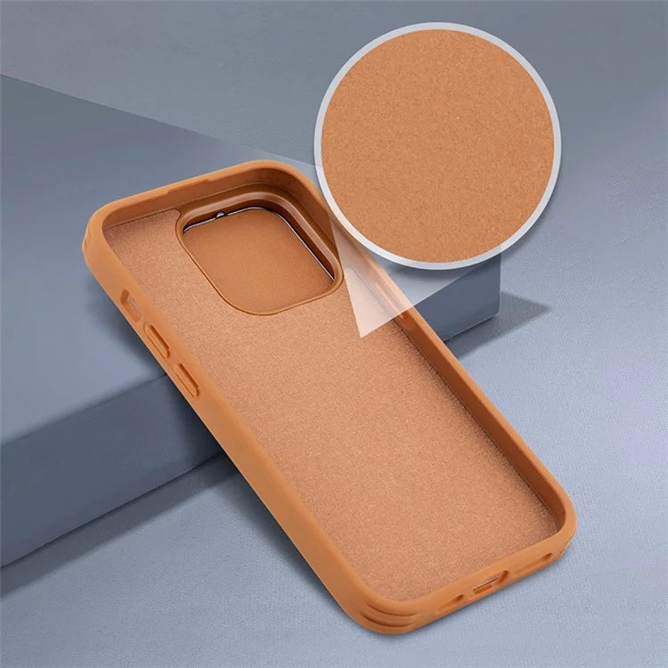 For iPhone 15 Pro Max Case Lens Cover Kickstand PU Leather+PC+TPU Phone Cover