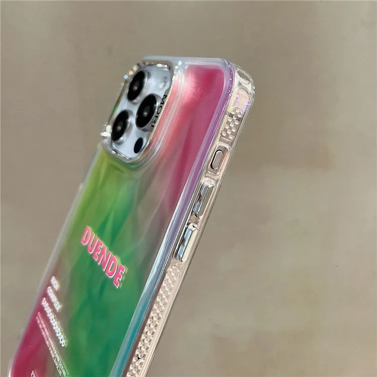 For iPhone 15 Pro Case Gradient Color Wrinkled Water Ripple PC+TPU Phone Cover