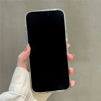 For iPhone 15 Pro Case Gradient Color Wrinkled Water Ripple PC+TPU Phone Cover