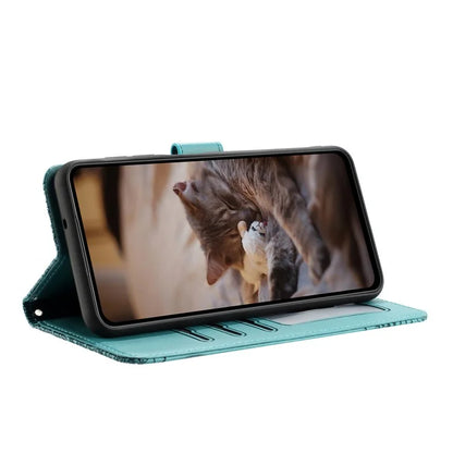 For Xiaomi Redmi Note 13 Pro 5G / Poco X6 5G Case Wall Cats Imprinted PU Leather Phone Cover
