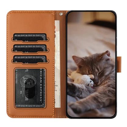 For Xiaomi Redmi Note 13 Pro 5G / Poco X6 5G Case Wall Cats Imprinted PU Leather Phone Cover
