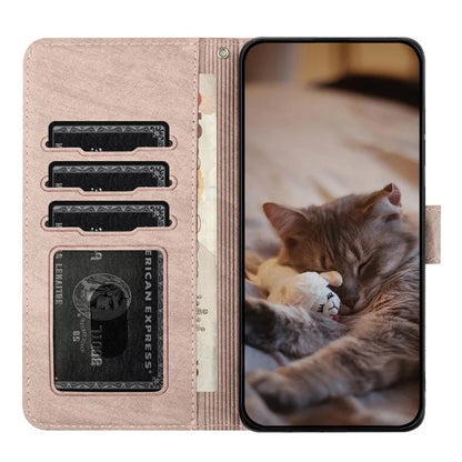 For Xiaomi Redmi Note 13 Pro 5G / Poco X6 5G Case Wall Cats Imprinted PU Leather Phone Cover