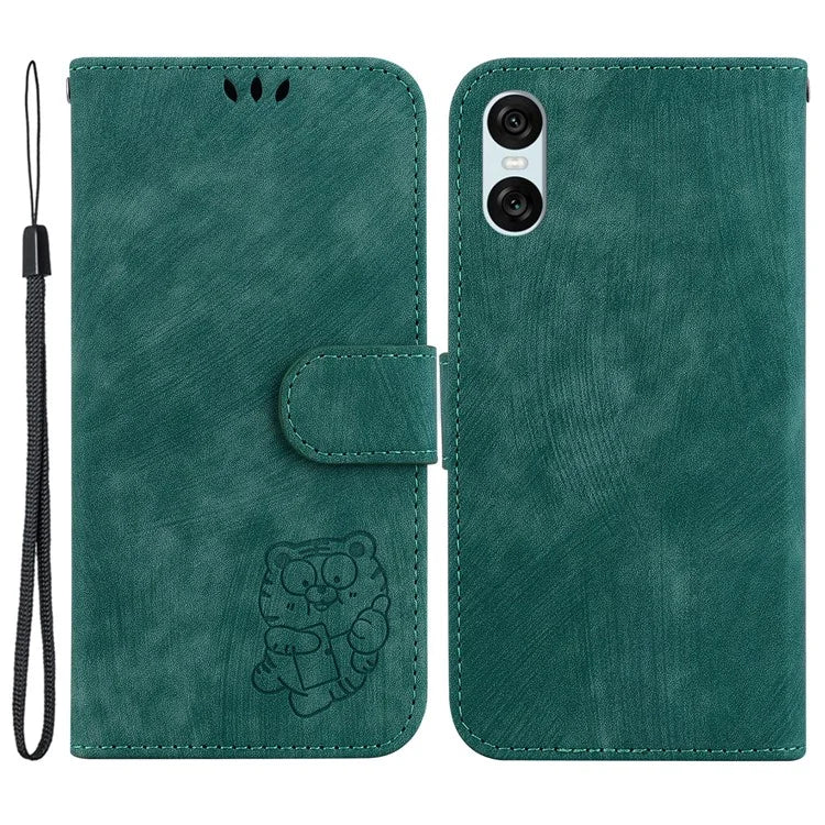 For Sony Xperia 5 VI Case Cute Tiger Pattern Wallet Leather Phone Cover