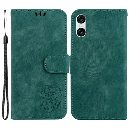 For Sony Xperia 5 VI Case Cute Tiger Pattern Wallet Leather Phone Cover