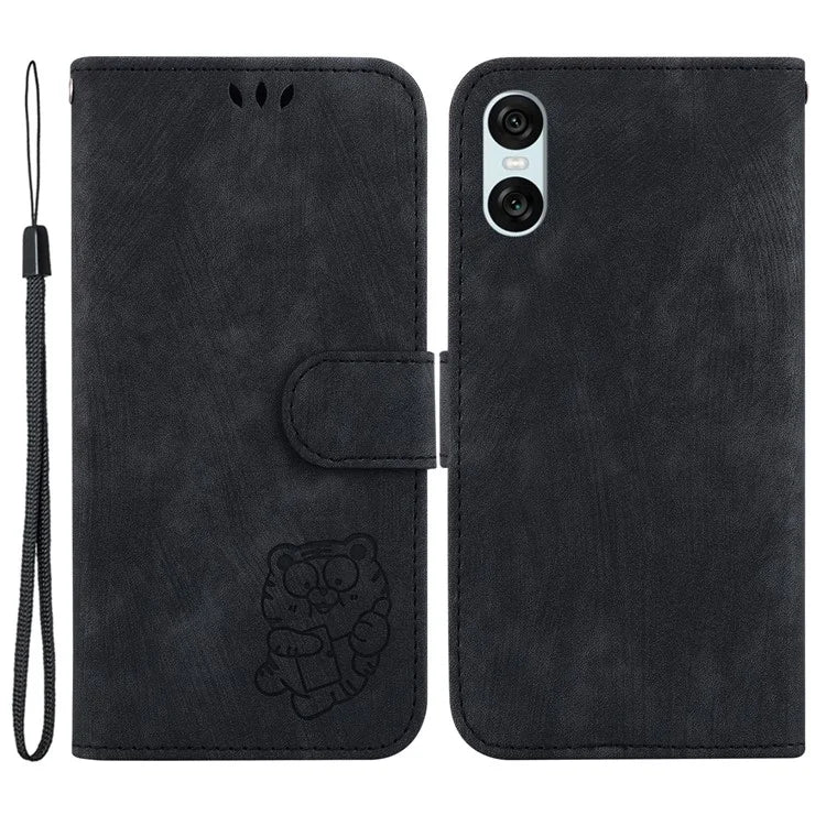 For Sony Xperia 5 VI Case Cute Tiger Pattern Wallet Leather Phone Cover