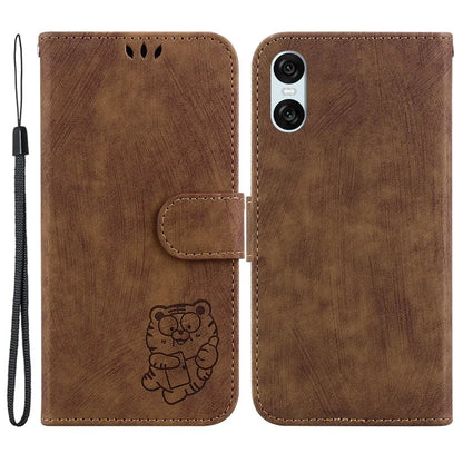 For Sony Xperia 5 VI Case Cute Tiger Pattern Wallet Leather Phone Cover