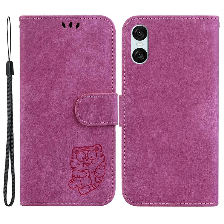 For Sony Xperia 5 VI Case Cute Tiger Pattern Wallet Leather Phone Cover