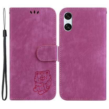 For Sony Xperia 5 VI Case Cute Tiger Pattern Wallet Leather Phone Cover