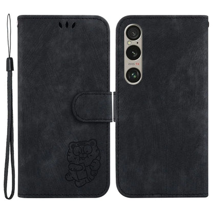 For Sony Xperia 1 VI Leather Case Cute Tiger Pattern Wallet Stand Phone Cover