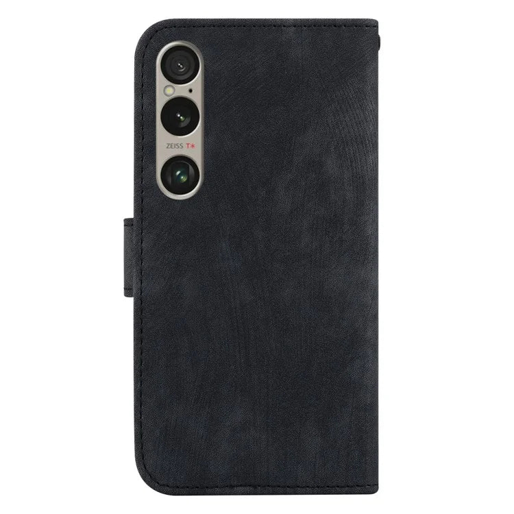 For Sony Xperia 1 VI Leather Case Cute Tiger Pattern Wallet Stand Phone Cover