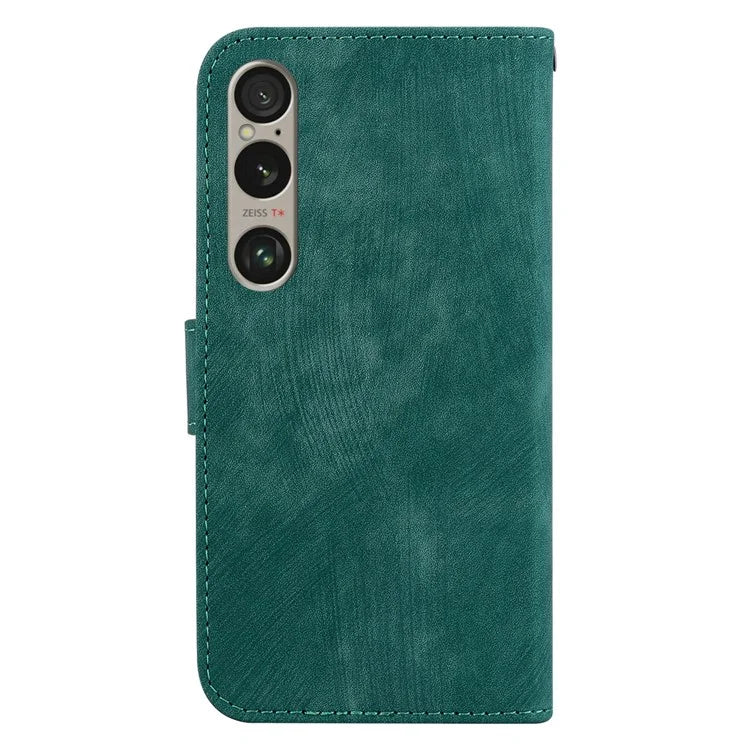 For Sony Xperia 1 VI Leather Case Cute Tiger Pattern Wallet Stand Phone Cover