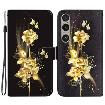 For Sony Xperia 1 VI Case Cash Compartment PU Leather Pattern Phone Cover