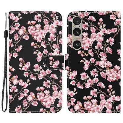 For Sony Xperia 1 VI Case Cash Compartment PU Leather Pattern Phone Cover