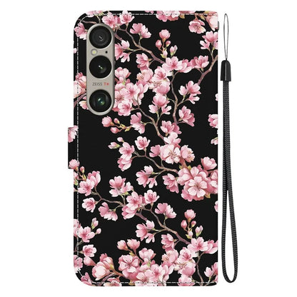 For Sony Xperia 1 VI Case Cash Compartment PU Leather Pattern Phone Cover