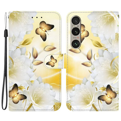 For Sony Xperia 1 VI Case Cash Compartment PU Leather Pattern Phone Cover