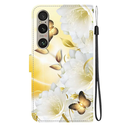 For Sony Xperia 1 VI Case Cash Compartment PU Leather Pattern Phone Cover