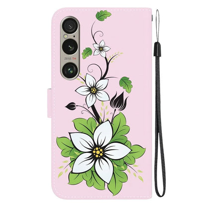 For Sony Xperia 1 VI Case Cash Compartment PU Leather Pattern Phone Cover