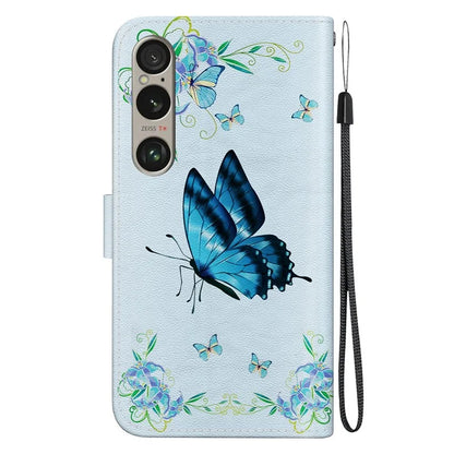 For Sony Xperia 1 VI Case Cash Compartment PU Leather Pattern Phone Cover