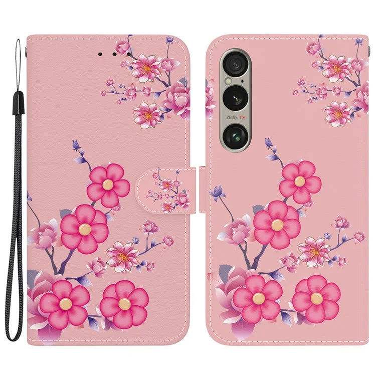 For Sony Xperia 1 VI Case Cash Compartment PU Leather Pattern Phone Cover