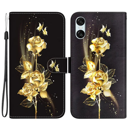 For Sony Xperia 10 VI Case Wallet Phone Leather Cover with Strap Pattern Printing